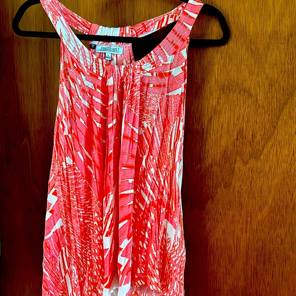 Jennifer Lopez Sleeveless Flowing Boho Top